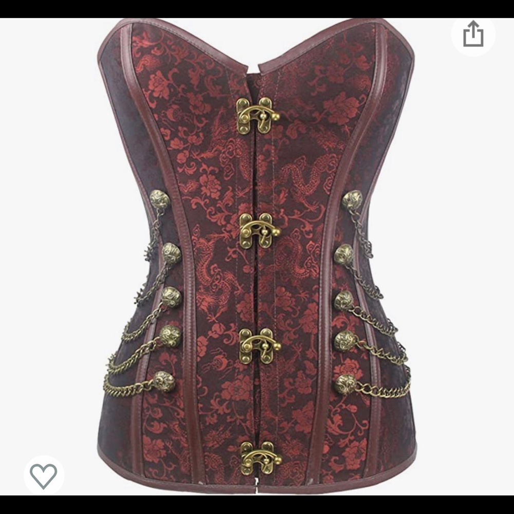 Steampunk Corset Women Steel Boned Overbust Gothic Bustier Body Shaper Top
